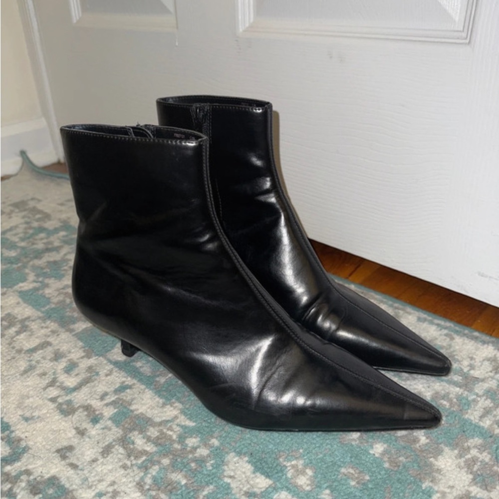 Mango- Kitten Heel Ankle Boots